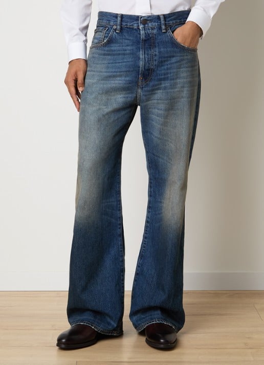 Acne Studios Loose fit jeans met medium wassing - detail 2 indigo