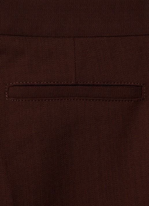Acne Studios Mid waist flared pantalon in wolblend - detail 5 bruin
