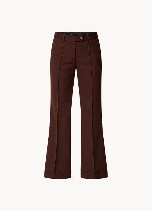 Acne Studios Mid waist flared pantalon in wolblend - voorkant 2 bruin