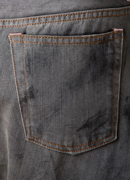 Acne Studios Mid waist loose fit jeans met gekleurde wassing - detail 6 zwart