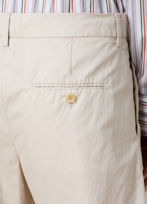 Acne Studios Mid waist wide fit chino met steekzakken - detail 5 creme
