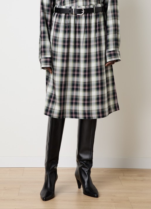 Acne Studios Midi rok met ruitdessin en steekzakken