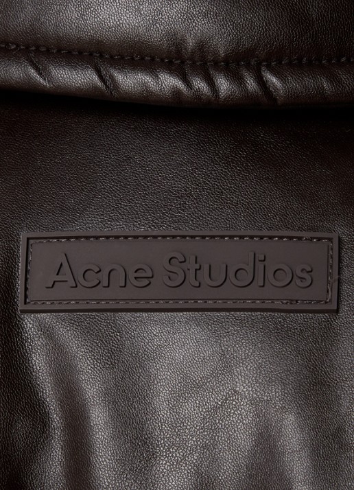 Acne Studios Onnea cropped bomberjack  - detail 4 donkerbruin