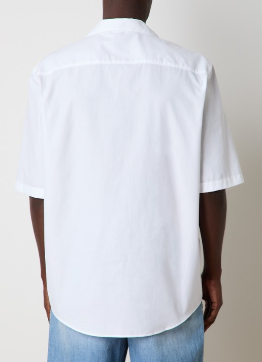 Acne Studios Oversized fit overhemd met borduring - achterkant 8 wit