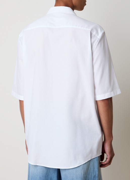 Acne Studios Oversized fit overhemd met borduring - achterkant 9 wit