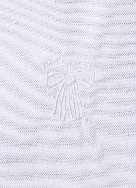 Acne Studios Oversized fit overhemd met borduring - detail 4 wit