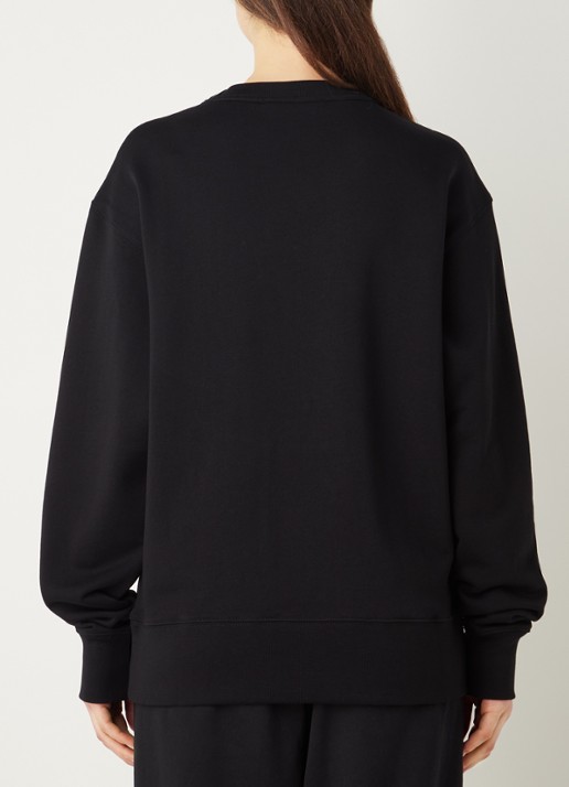 Acne Studios Oversized sweater met patch - achterkant 3 zwart