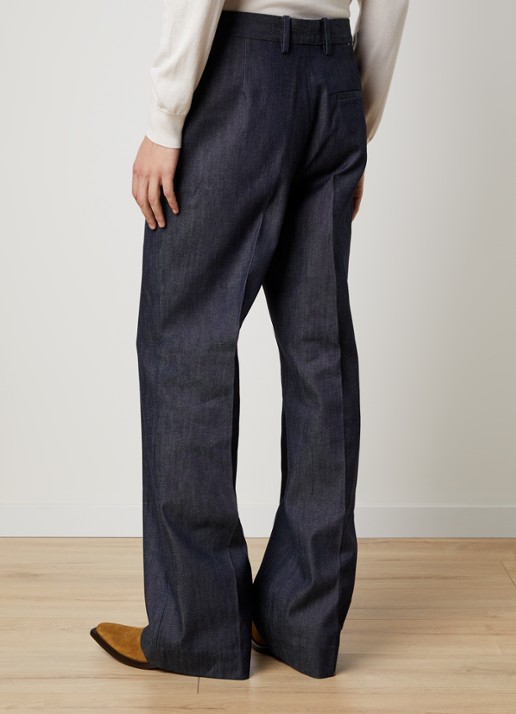 Acne Studios Palvin straight leg jeans met donkere wassing - achterkant indigo