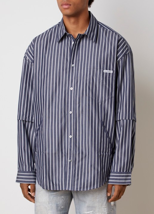 Acne Studios Regular fit overhemd met borstzak en streepprint