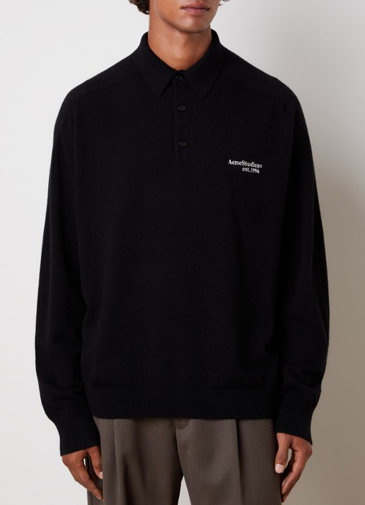 Acne Studios Richard fijngebreide trui van wol met polokraag