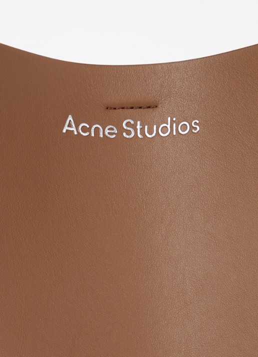 Acne Studios Schoudertas van leer en afneembare schouderriem - detail 6 bruin