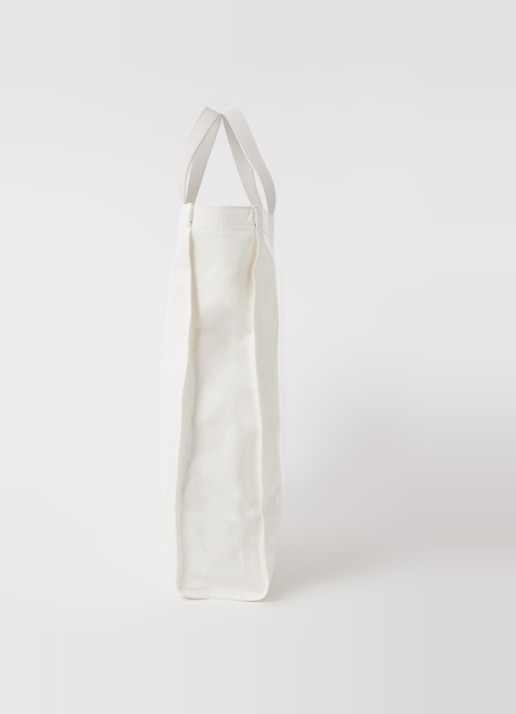 Acne Studios Shopper met leren details en lakfinish - detail 4 wit