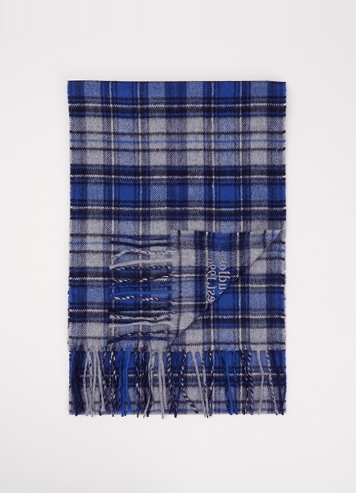 Acne Studios Sjaal in kasjmier wolblend 30 x 195 cm - voorkant 2 donkerblauw