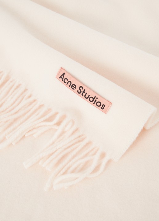 Acne Studios Sjaal van wol 200 x 45 cm - detail 2 lichtroze