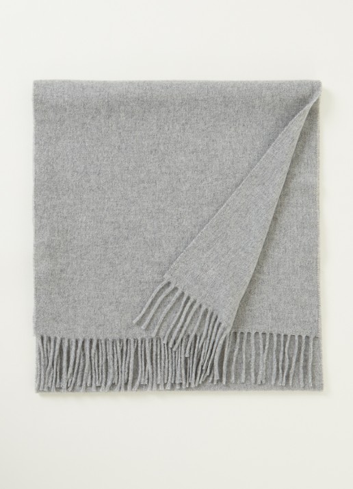 Acne Studios Sjaal van wol 200 x 45 cm - voorkant 2 lichtgrijs
