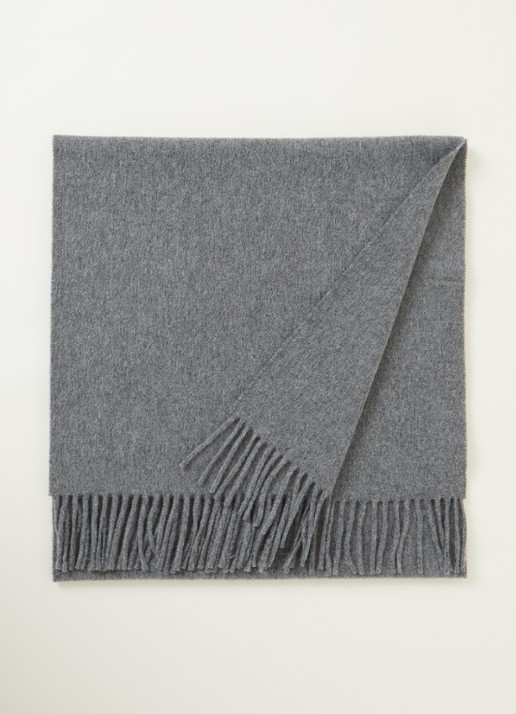 Acne Studios Sjaal van wol 200 x 45 cm - voorkant 2 grijsmele