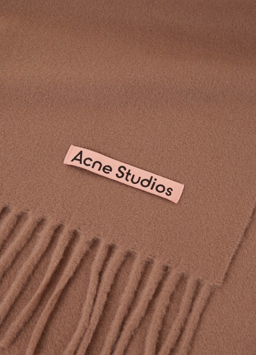 Acne Studios Sjaal van wol 200 x 45 cm - detail bordeauxrood