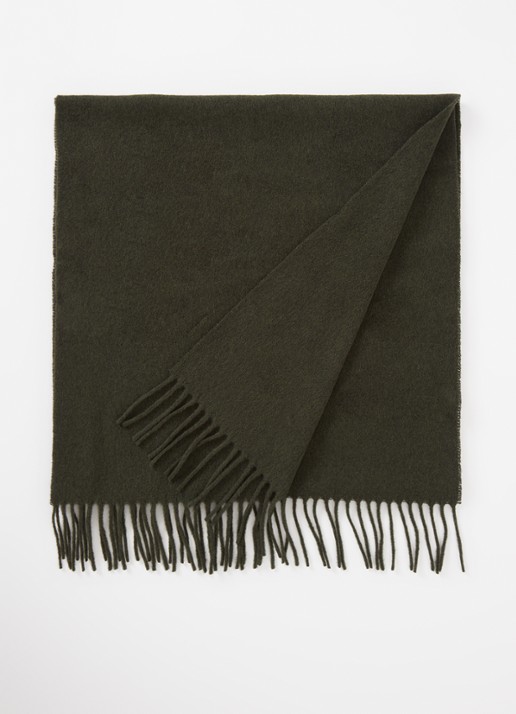 Acne Studios Sjaal van wol met logo 200 x 45 cm - voorkant 2 donkergroen