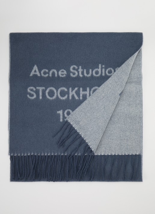 Acne Studios Sjaal van wol met logoprint 200 x 43 cm