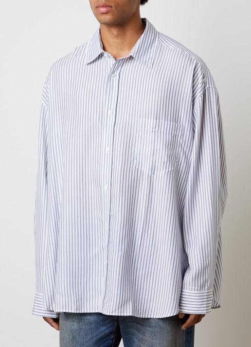Acne Studios Soffia overhemd met borstzak - detail indigo