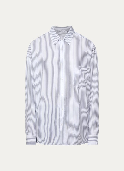 Acne Studios Soffia overhemd met borstzak - voorkant 4 indigo