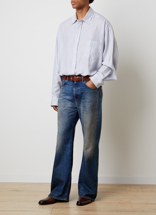 Acne Studios Soffia overhemd met borstzak - voorkant 5 indigo
