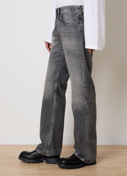 Acne Studios Straight fit jeans met gekleurde wassing - detail 4 grijs