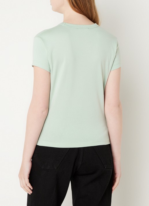 Acne Studios T-shirt met logo - achterkant lichtgroen