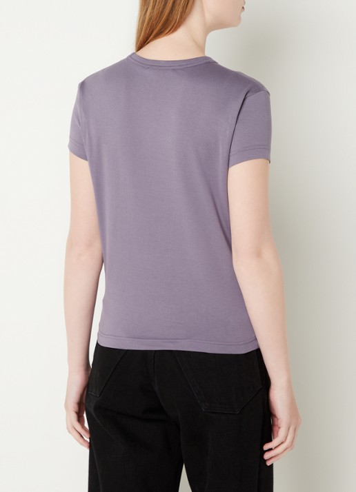 Acne Studios T-shirt met logoborduring - achterkant paars