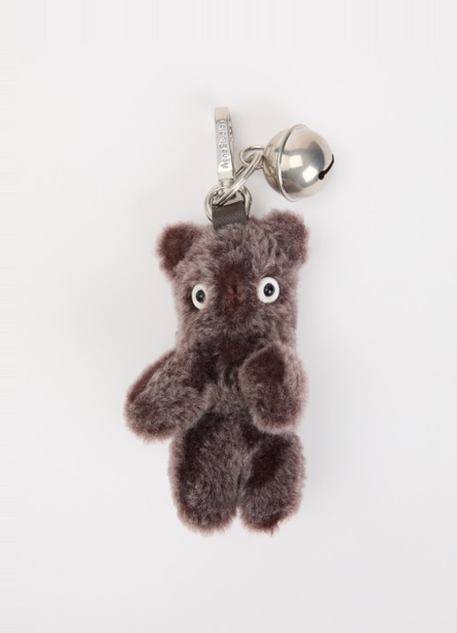 Acne Studios Teddy Bear sleutelhanger met details van leer