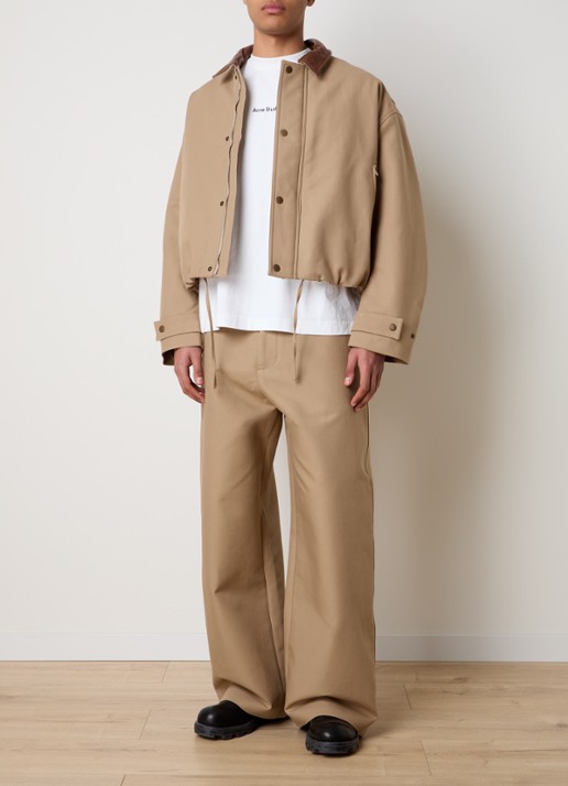Acne Studios Wide fit chino met steekzakken - voorkant 2 khaki