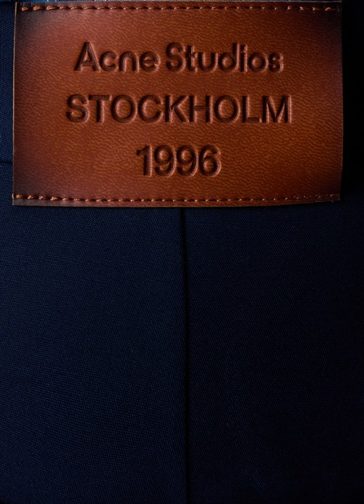 Acne Studios Wide fit chino met steekzakken - detail 3 donkerblauw