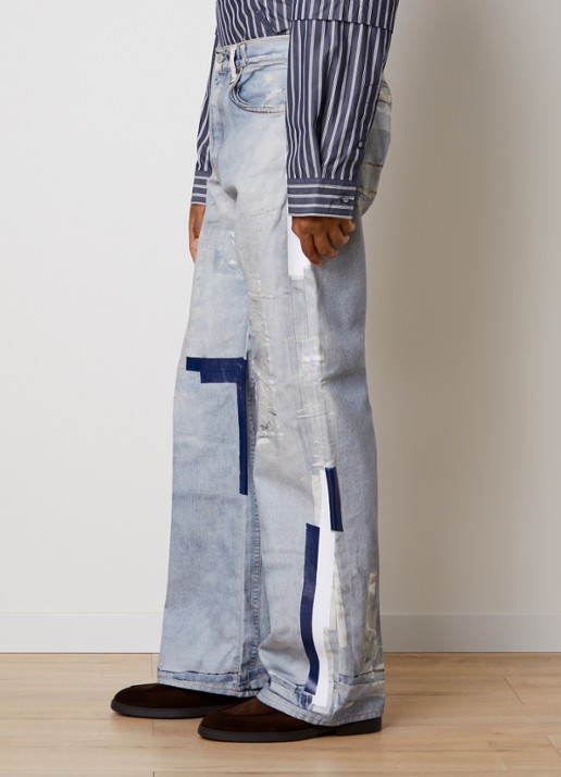 Acne Studios Wide leg jeans met lichte wassing - detail 2 indigo