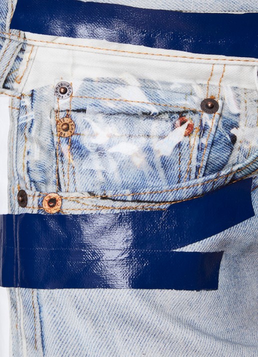 Acne Studios Wide leg jeans met lichte wassing - detail 3 indigo