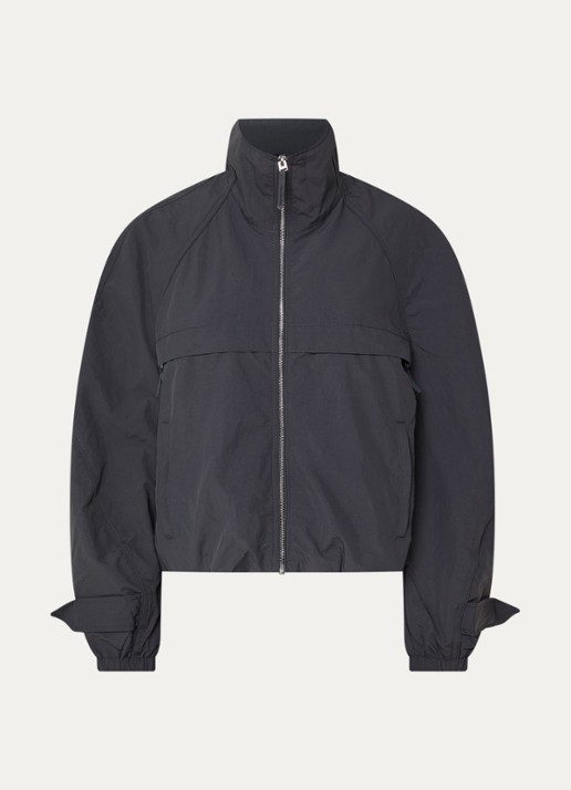 Acne Studios Windjack met opstaande kraag - voorkant donkergrijs