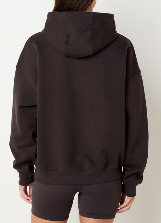 Adanola Ada sweater met logoborduring - achterkant donkerbruin