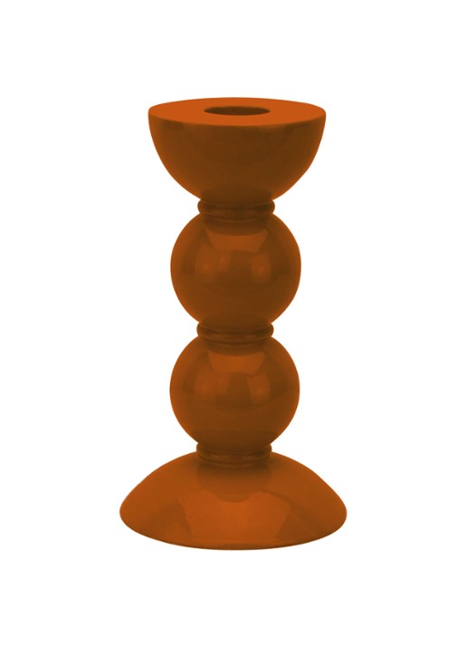 Addison Ross Bobbin kandelaar 14 cm - voorkant oranje