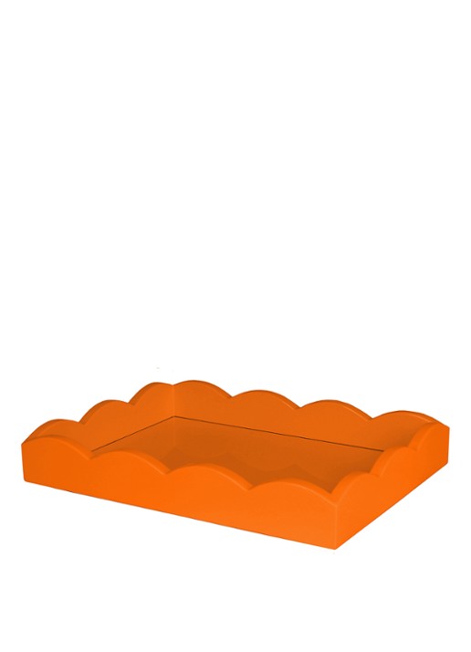 Addison Ross Scallop dienblad 20 x 27 cm - voorkant oranje