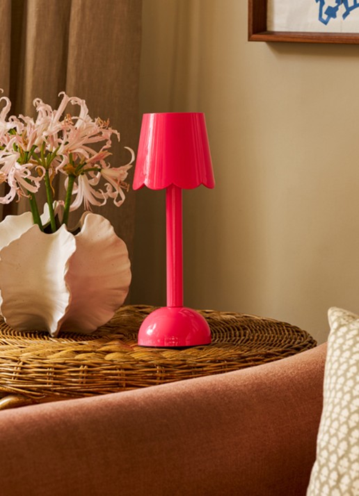 Addison Ross Scallop LED tafellamp 28 cm - detail roze