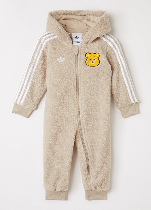 Adidas Babypak van teddy - voorkant 3 beige