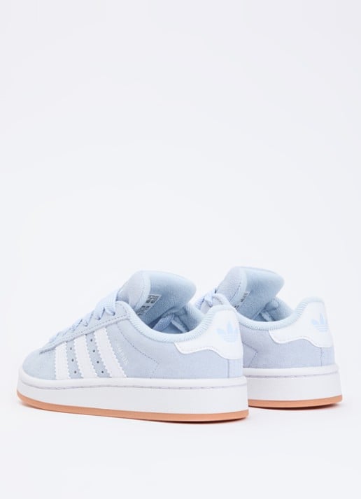 Adidas Campus 00s sneaker van suède met leren details - achterkant lichtblauw