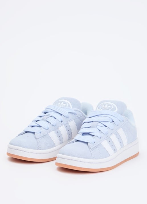 Adidas Campus 00s sneaker van suède met leren details - voorkant 3 lichtblauw