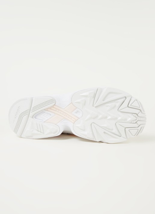 adidas Falcon sneaker van leer met bloemenprint - detail 3 wit