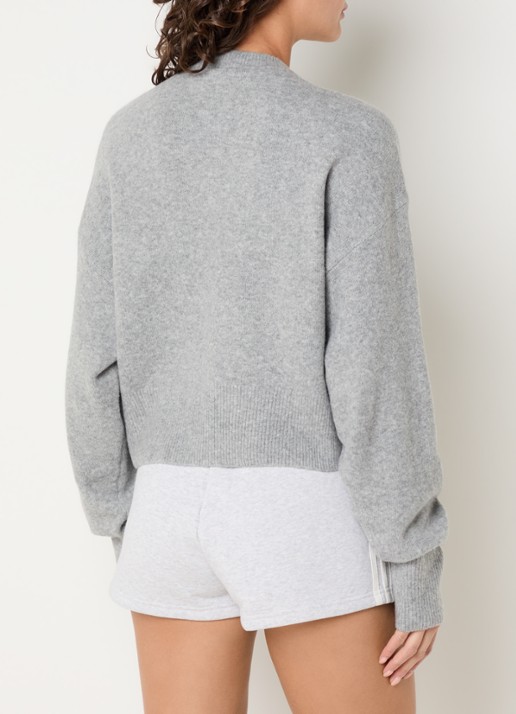 adidas Fijngebreid vest met logo - achterkant 2 grijsmele