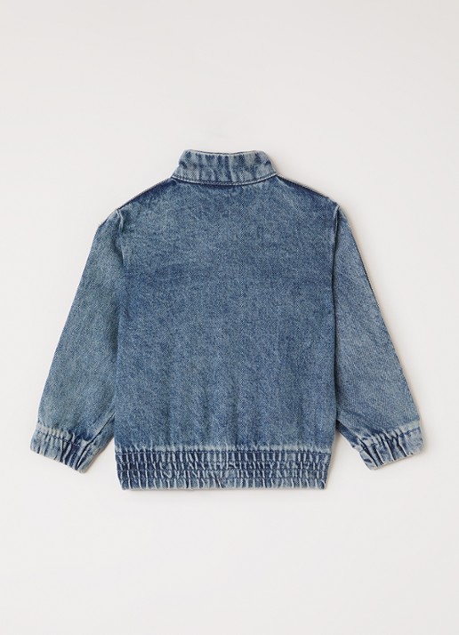 Adidas Firebird trackvest van denim - achterkant 2 indigo