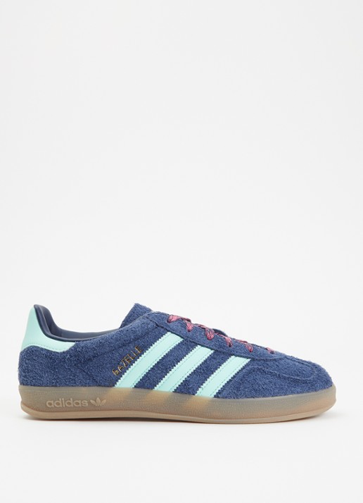 Adidas Gazelle Indoor sneaker van suède met logo - voorkant 5 indigo