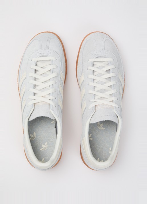 Adidas Handball Spezial sneaker van suède met leren details - detail 4 lichtgrijs