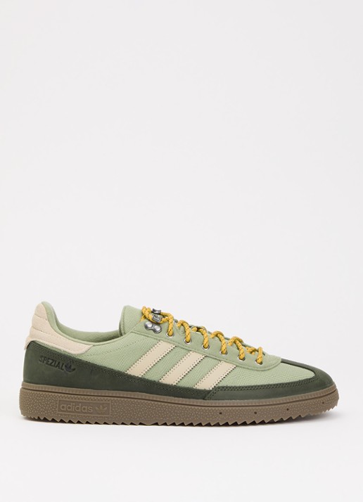 Adidas Handball Spezial WTR sneaker met details van suède - voorkant 5 groen