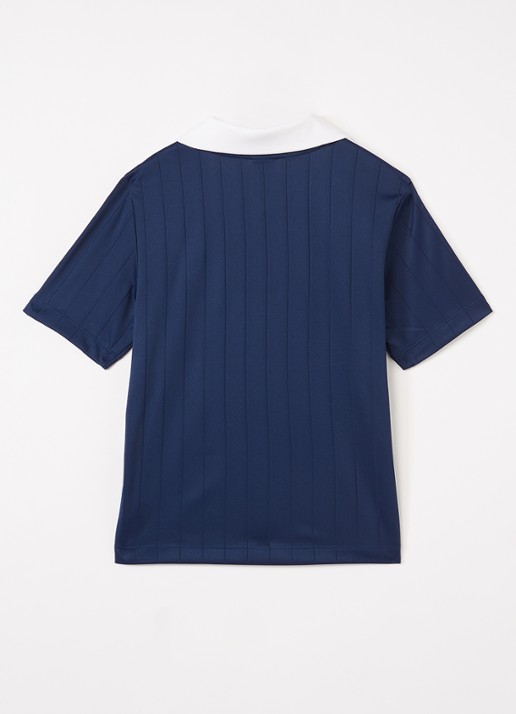 Adidas Polo met logoprint - voorkant 2 indigo
