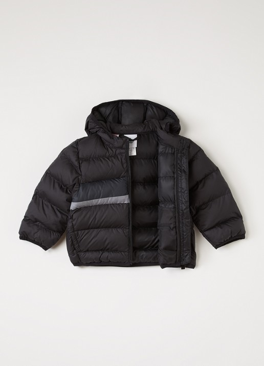 Adidas Puffer jack met logo - voorkant 2 zwart